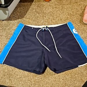OP swim board shorts two tone blue women's Sz L
